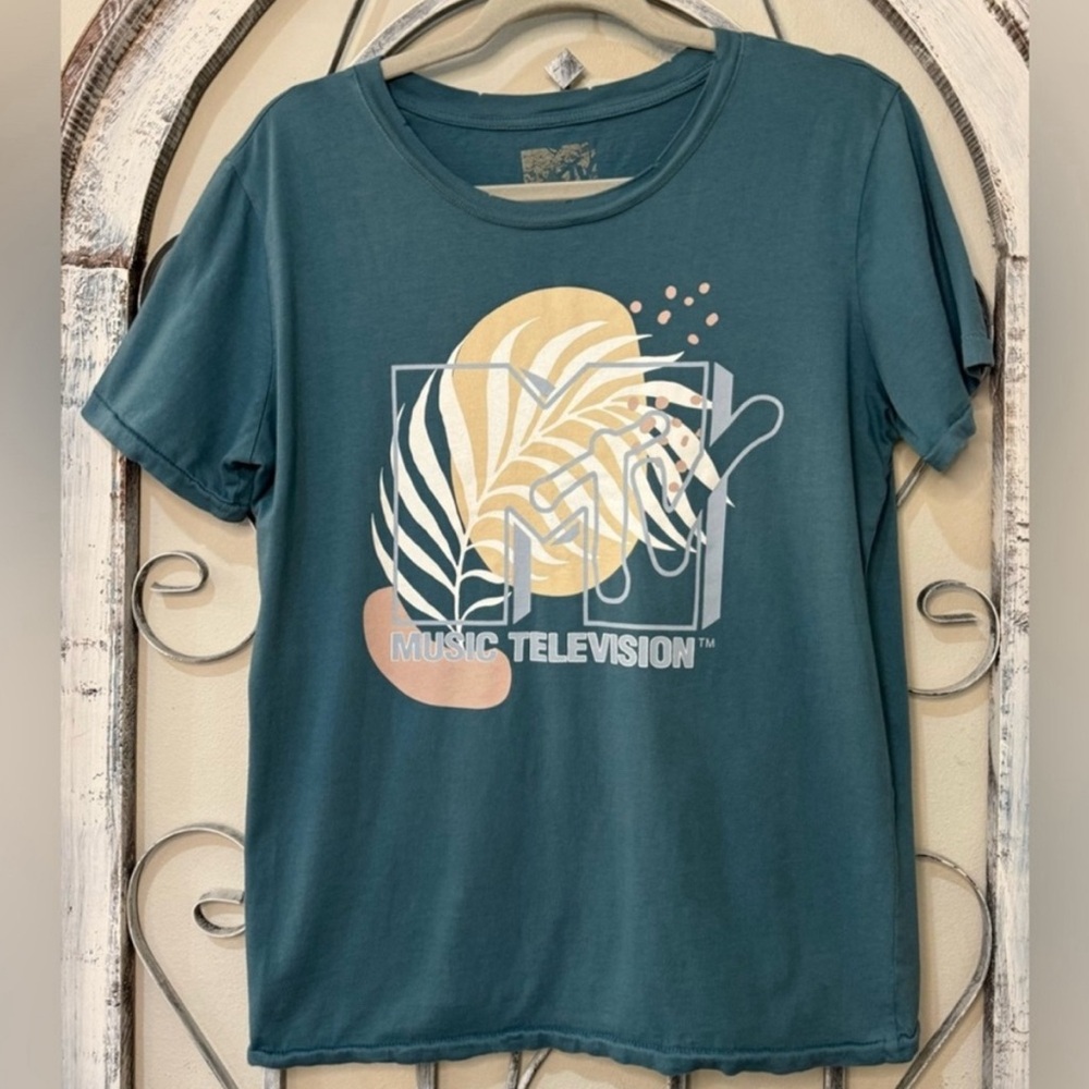MTV Graphic Teal T-Shirt #1191
